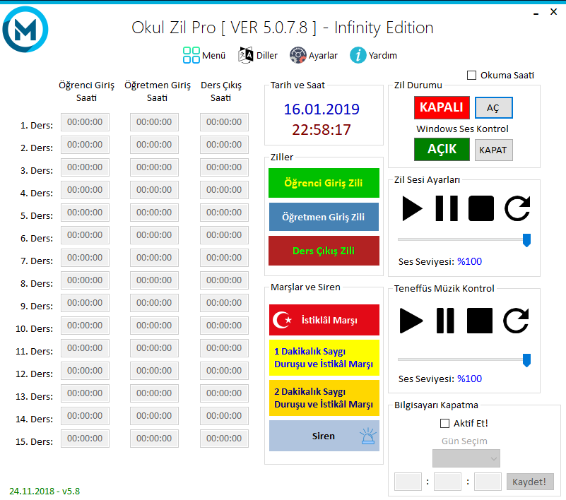 Mertinko Soft - Okul Zil Pro v5.9 IE - FINAL EDITION